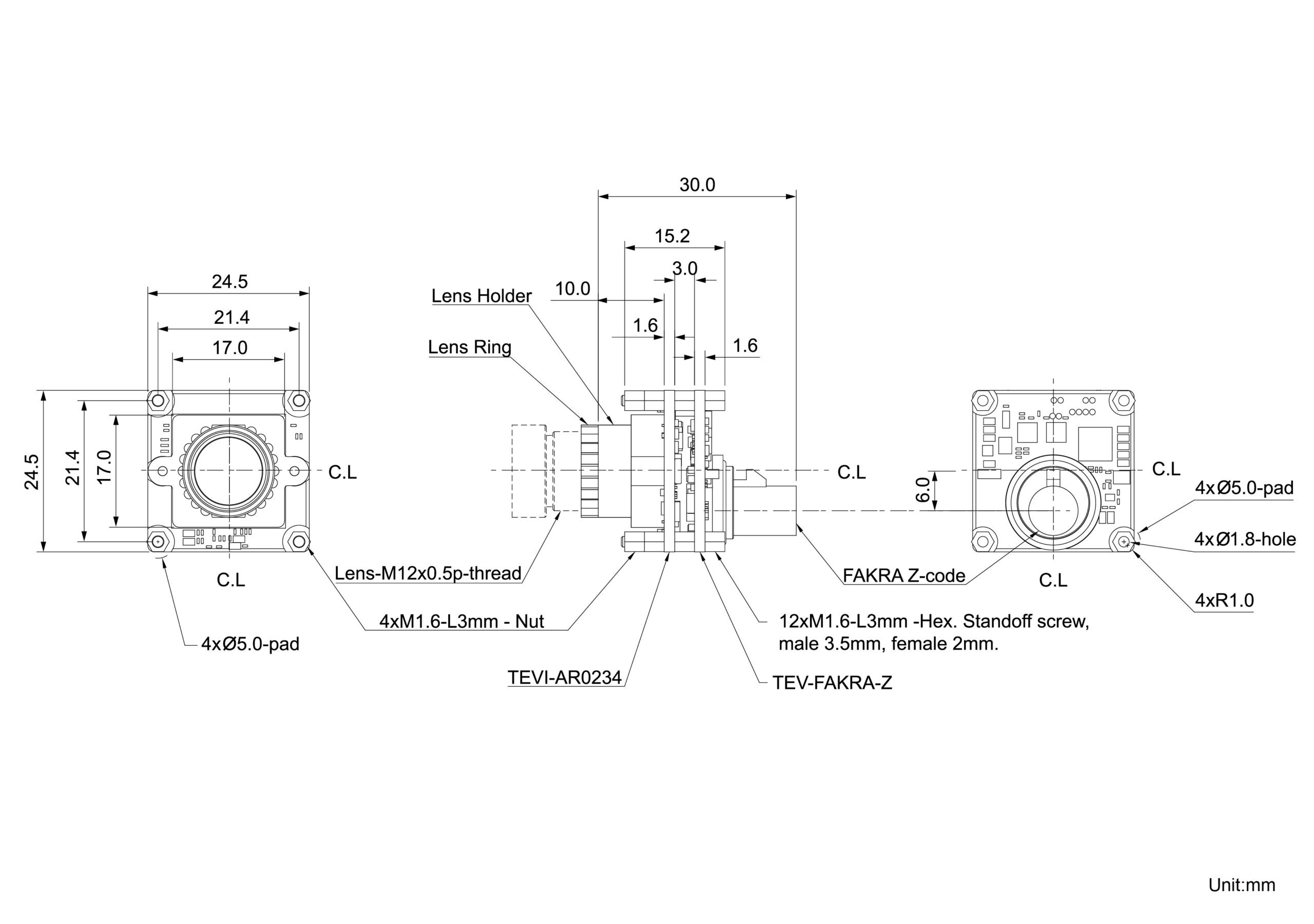 UVLS-GM2-AR0234 Dimension