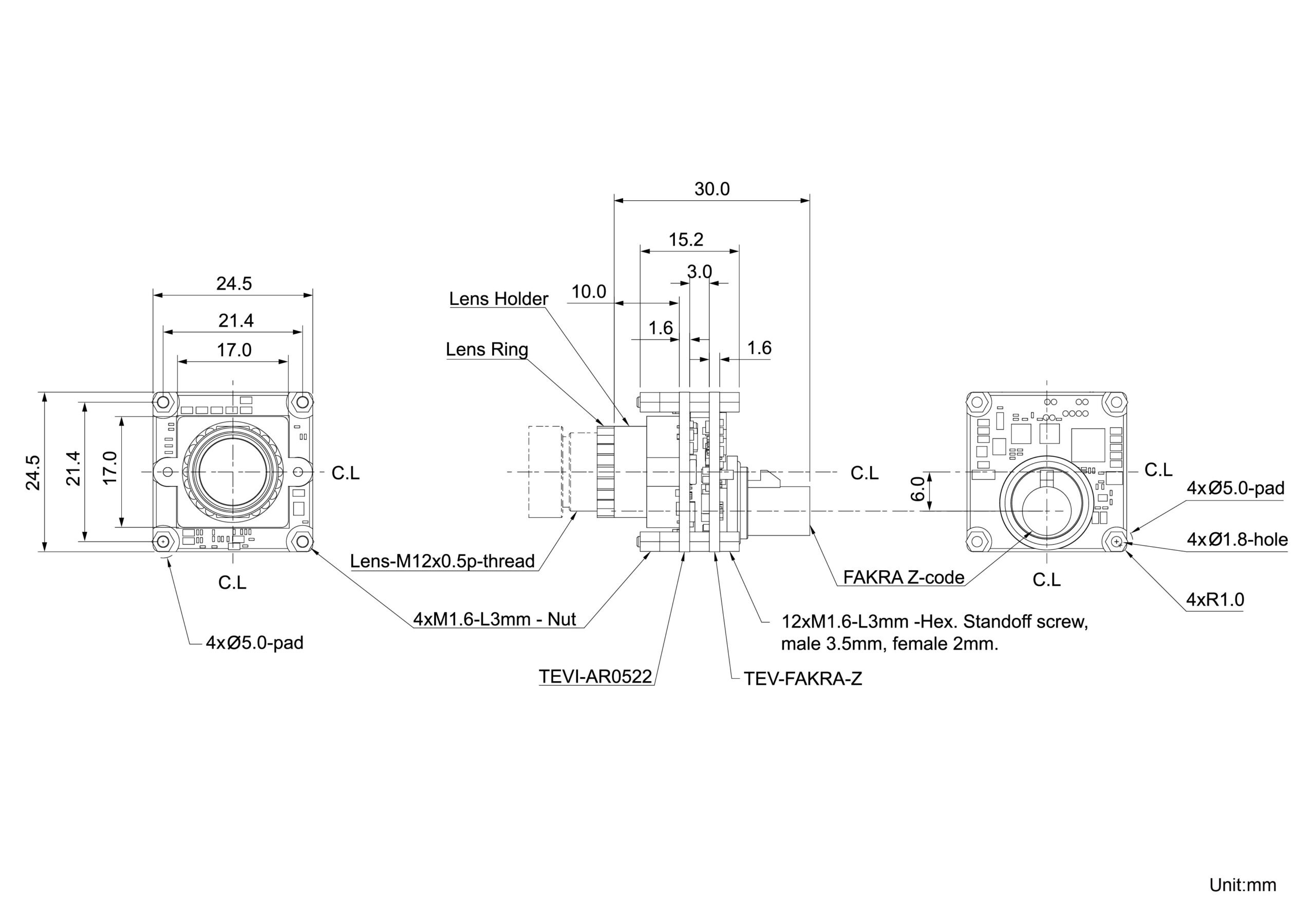 UVLS-GM2-AR0522 Dimension