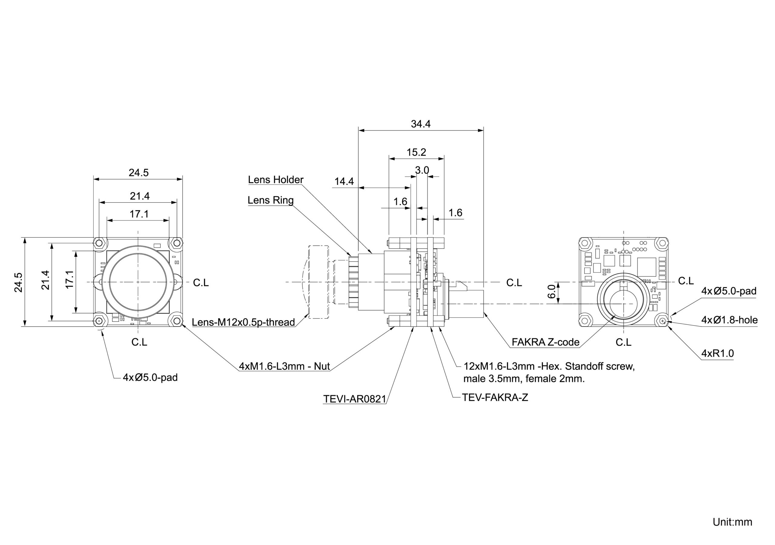 UVLS-GM2-AR0821 Dimension