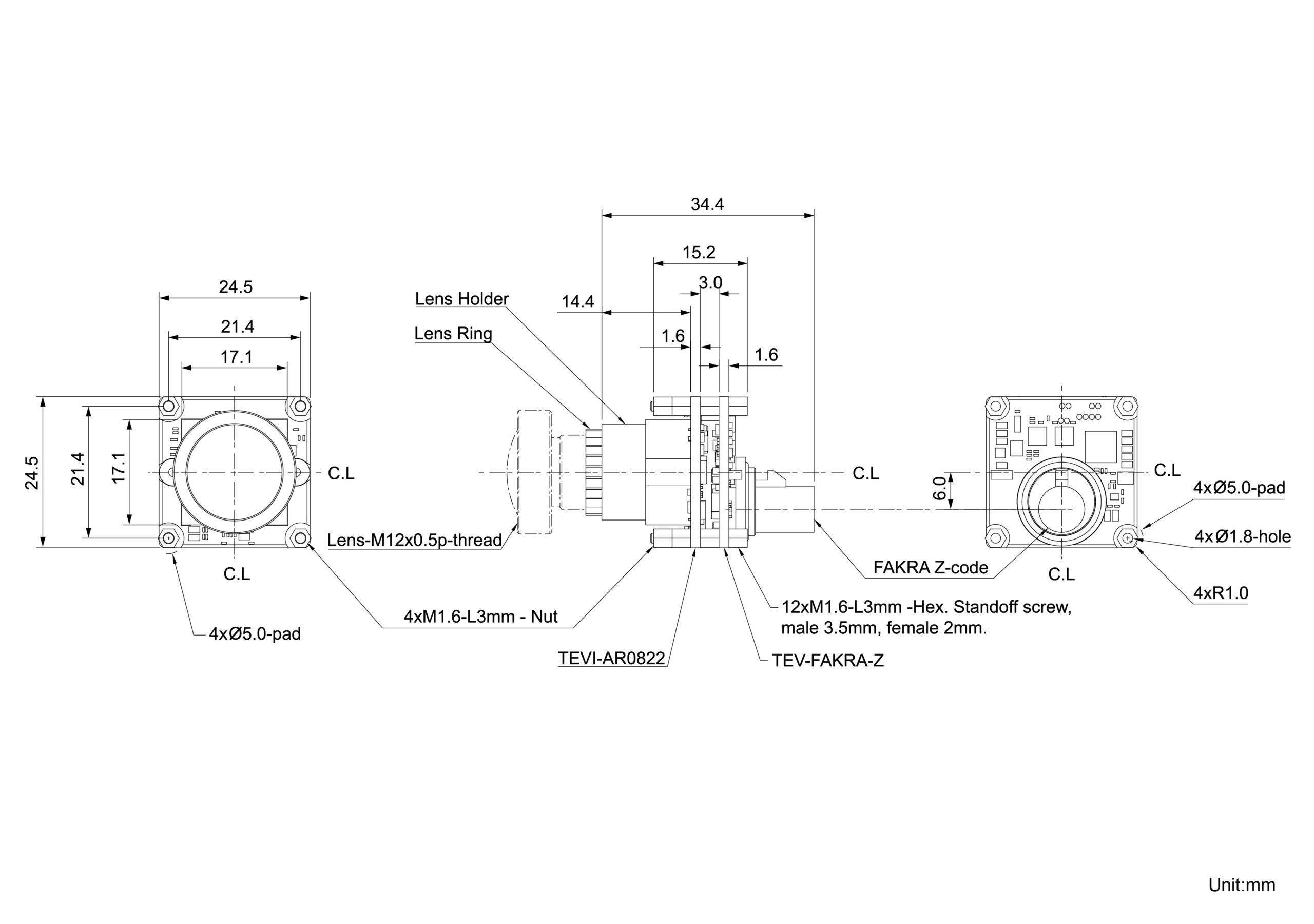 UVLS-GM2-AR0822 Dimension
