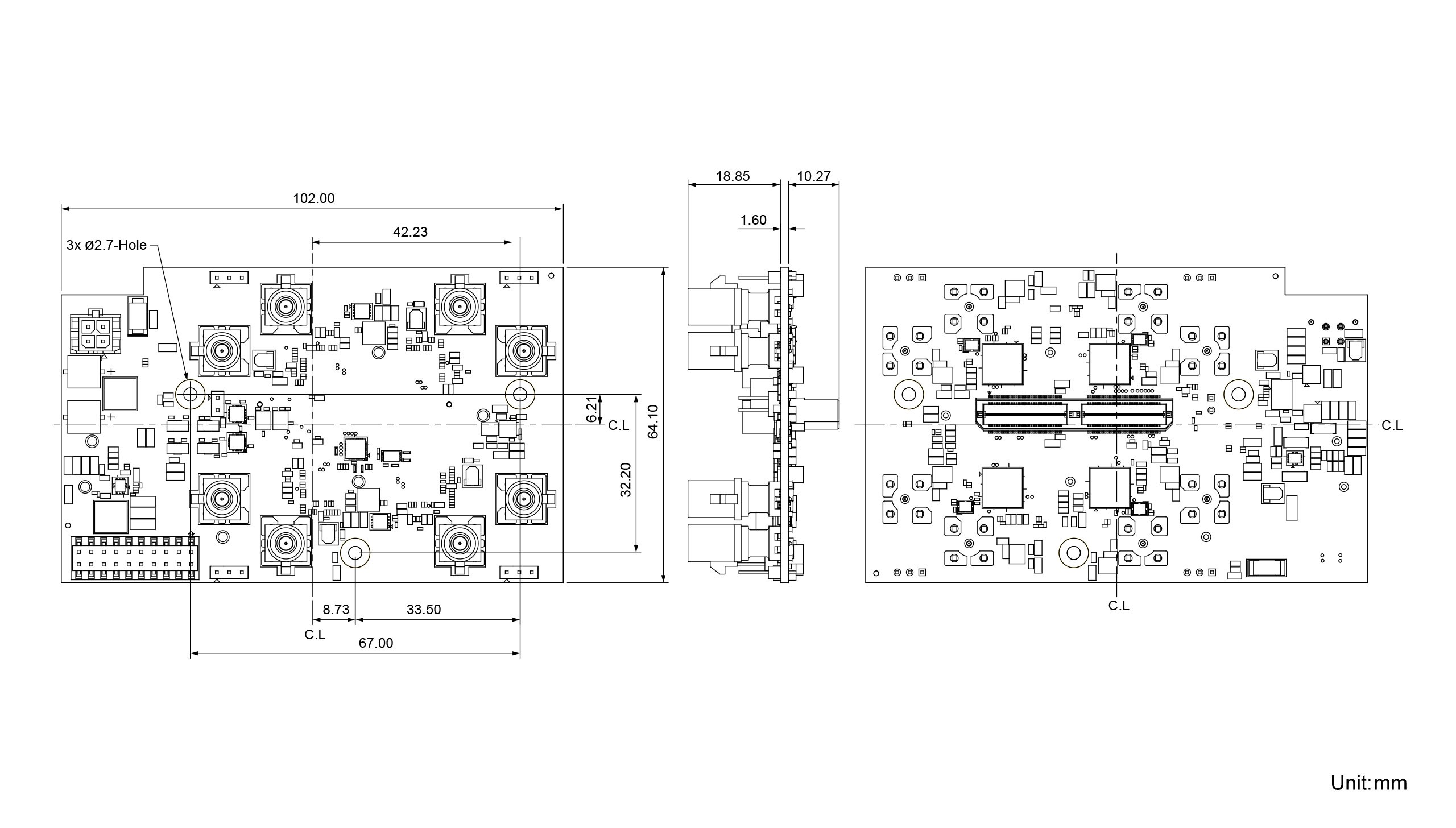 VL-GM2-8CAM-AGX-ORIN Dimensions